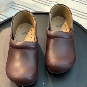 Dansko Dark Brown Leather Slip-On Shoes